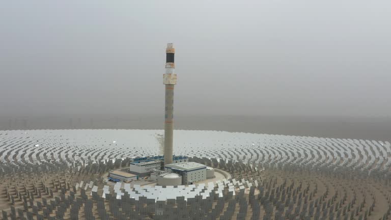 Solar thermal power plant in the desert