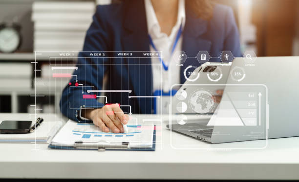 istock Business women project manager working and update tasks with milestones progress planning and professional investor working new start up project in the office. 1648636438