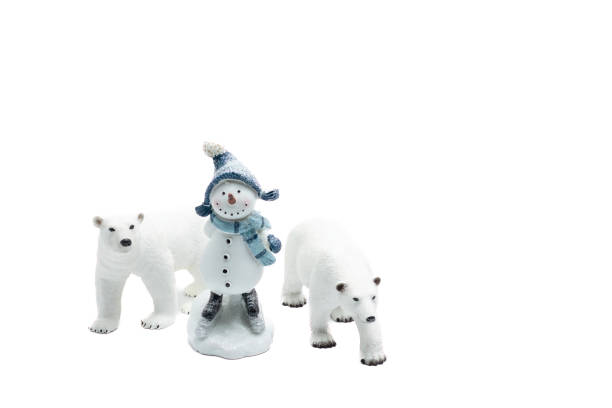 istock Polar bear toys with skating snowman figure 1648666918