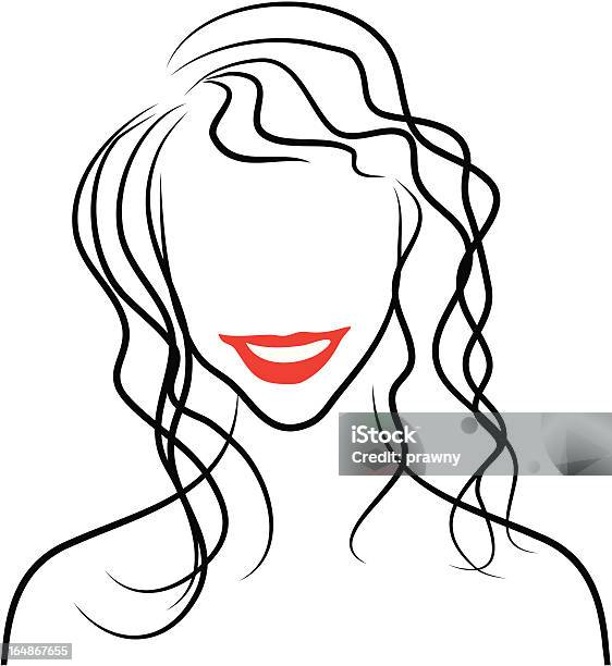 Vector Line Lady Line Lady Stock Illustration - Download Image Now - Adult, Adults Only ...