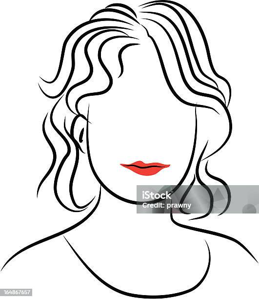 Line Lady Stock Illustration - Download Image Now - Adult, Adults Only, Beautiful Woman