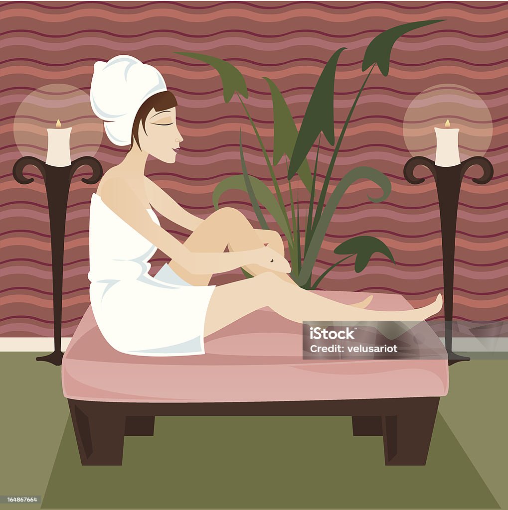 Détendez-vous au Spa - clipart vectoriel de Adulte libre de droits