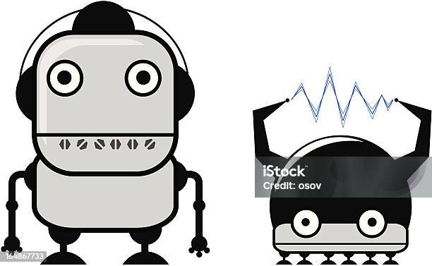 Roboter Stock Vektor Art und mehr Bilder von Ausrüstung und Geräte - Ausrüstung und Geräte, Baumaschine, Bildkomposition und Technik