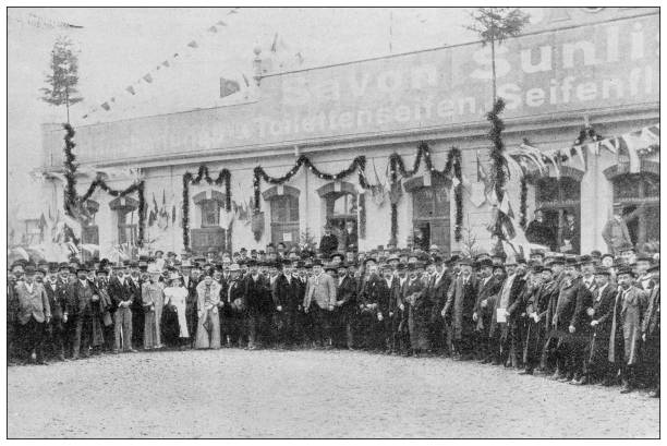 istock Antique image from British magazine: Opening of 