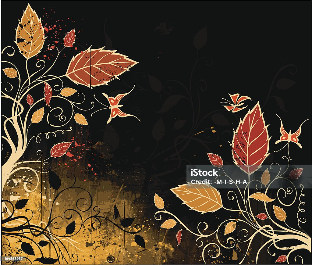 Fond floral Grunge - clipart vectoriel de Abstrait libre de droits
