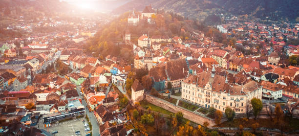 istock Panorama of colorful Sighisoara 1648725548