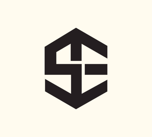 illustrazioni stock, clip art, cartoni animati e icone di tendenza di design del logo della lettera se - se square