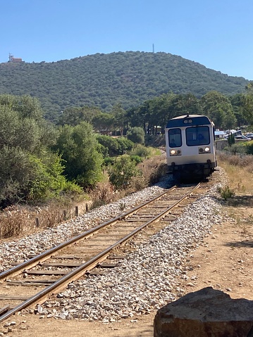 Train route between Calvi and Ile Rousse on Corsica