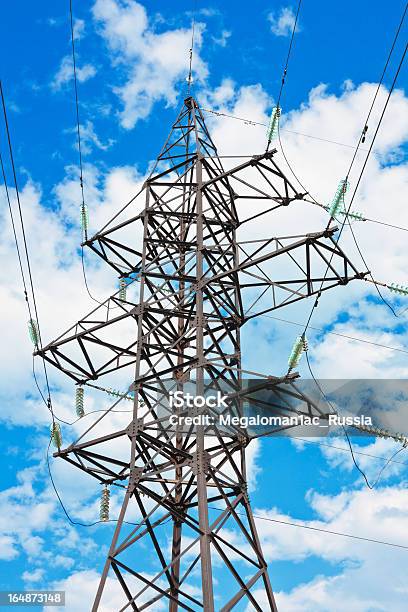 Photo libre de droit de Niveau De Powerline Électrique banque d'images et plus d'images libres de droit de Acier - Acier, Alimentation électrique, Bleu