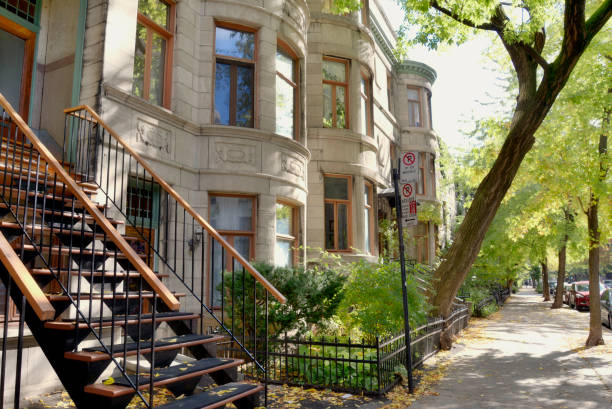 istock Brownstones in autumn, Montreal. 1648736149