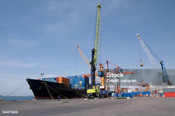 Top Load Container Ship Loading Container Ship Stock Photo - Download Image Now - Sea, Steel ...