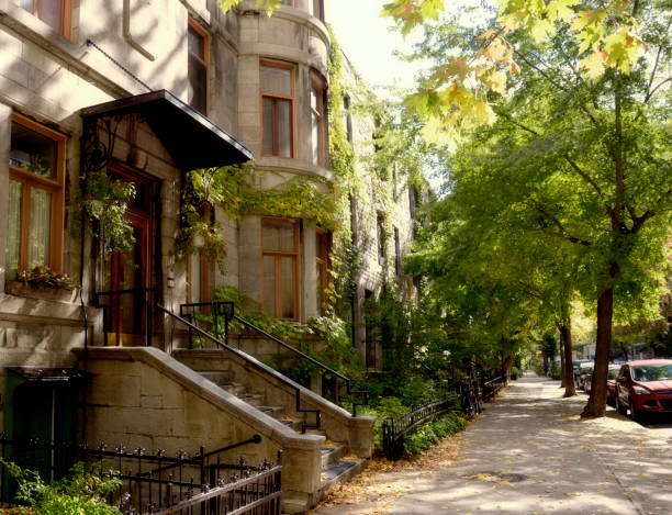 istock Brownstones in autumn, Montreal. 1648736532