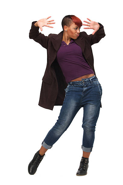 istock Dancing African Beauty Isolated on White Background 164875479