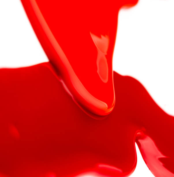 istock Colorful drips of red liquid 1648754814