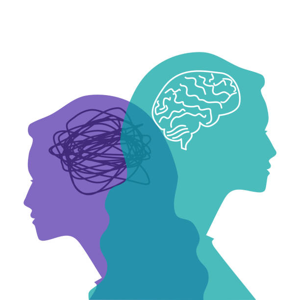 istock The concept of bipolar mental disorder. Split personality. Mood disorder. Two similar female faces. 1648756936