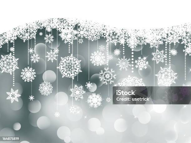 Рождественский Фон С Снежинок Eps 8 — стоковая векторная графика и другие изображения на тему Ёлочные игрушки - Ёлочные игрушки, Блестящий, Векторная графика