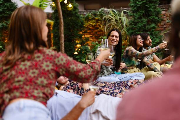 istock Friends making a toast while watching a movie 1648765250