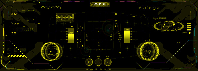 Cockpit Gui Head Up Display Cockpit Design Hud Gui Interface Helmet Stock ...