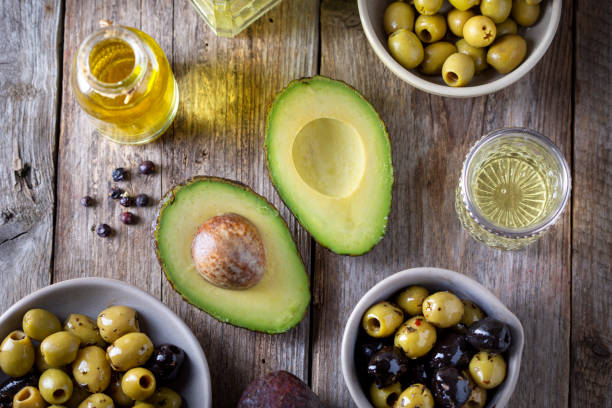 istock Avocado, olives and oil 1648773552