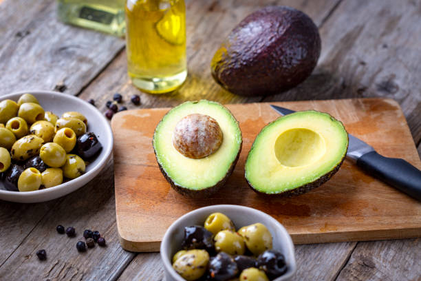 istock Avocado, olives and oil 1648773565