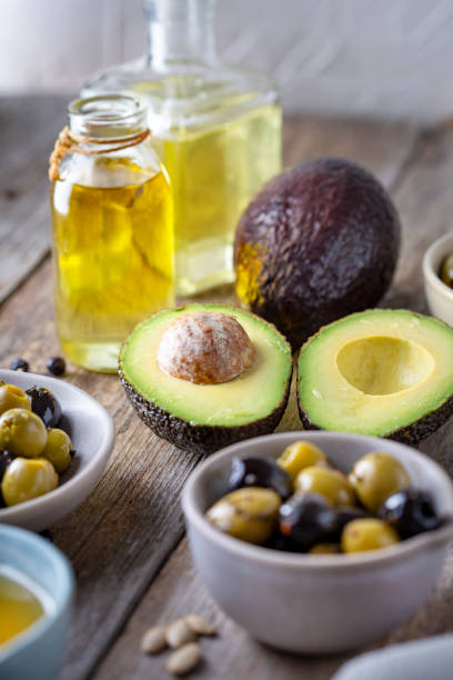 istock Avocado, olives and oil 1648774070