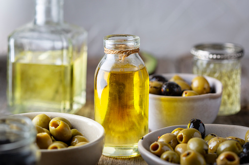 Olives and oil