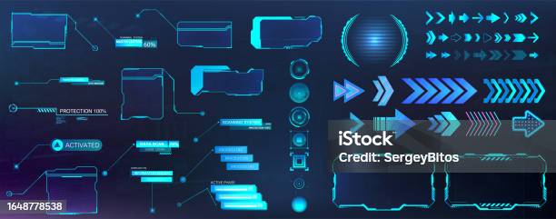 Hud Def Gui Gui Hud Ui Futuristic Elements Set Stock Illustration - Download Image ...