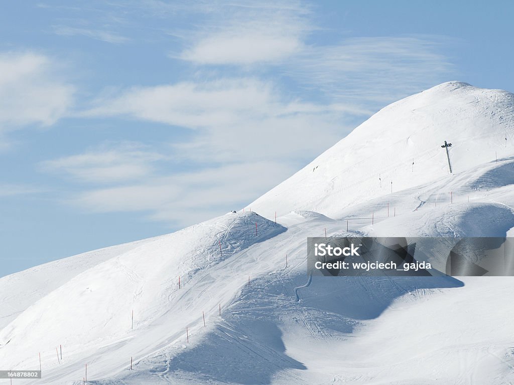 Ski slope in Alpen - Lizenzfrei Alpen Stock-Foto