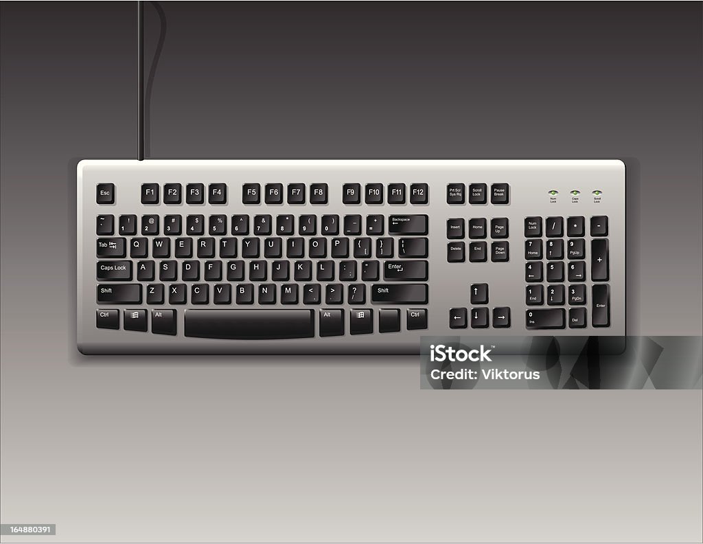 Computer Computertastatur - Lizenzfrei Ergonomische Tastatur Vektorgrafik