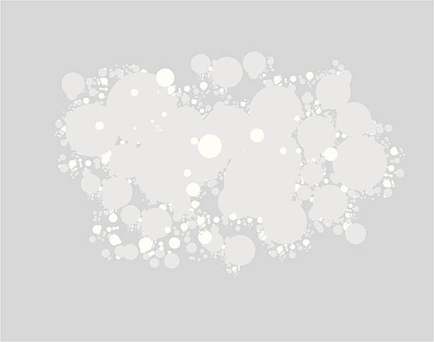 Bubbly grey splats vector art illustration