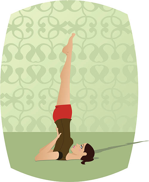 Lo yoga Sarvangasana - illustrazione arte vettoriale