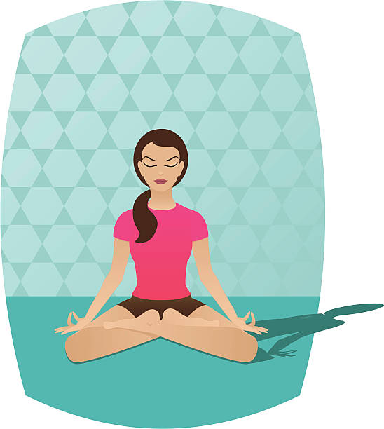 Yoga-Padmasana – Vektorgrafik