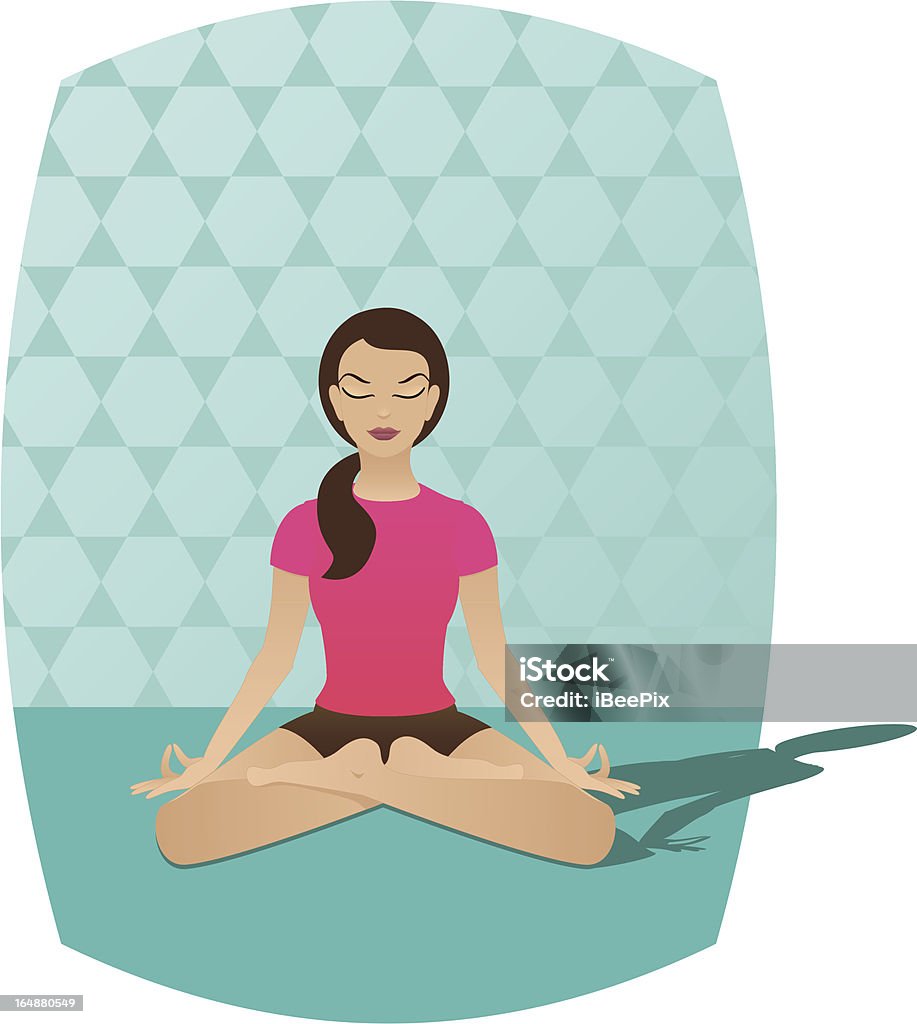 Yoga Padmasana - arte vectorial de Adulto libre de derechos