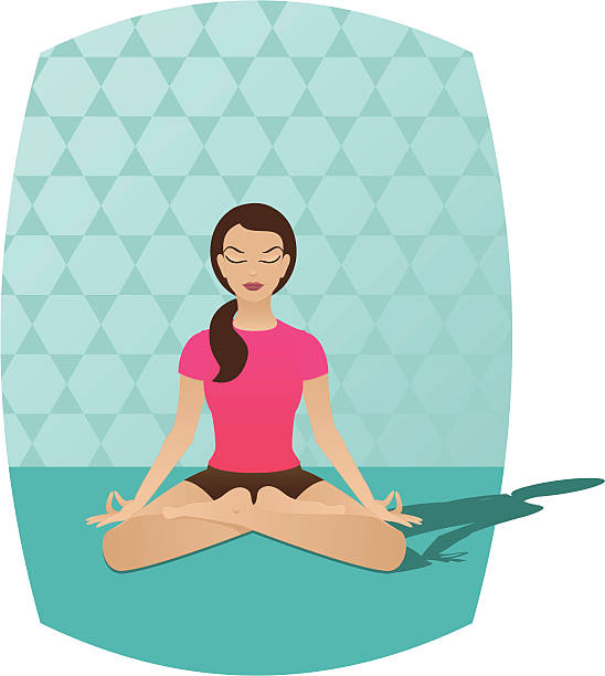 Lo yoga Padmasana - illustrazione arte vettoriale