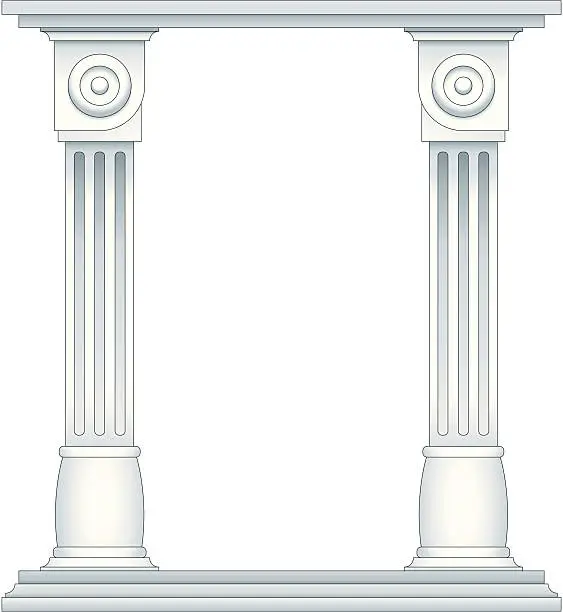 Vector illustration of Roman Style Columns