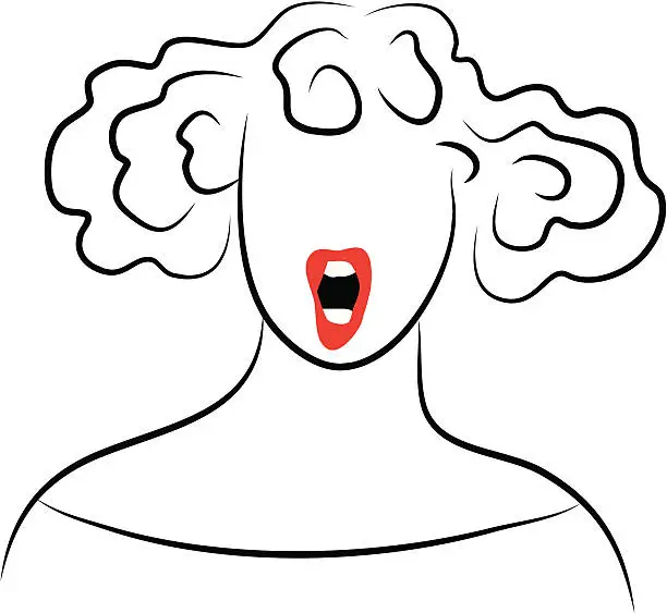 Vector illustration of Line Lady