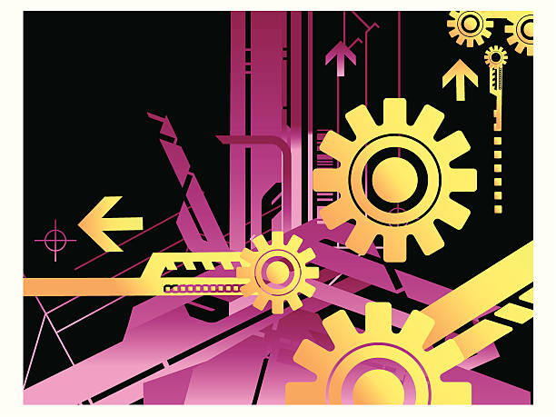 Technical Background Series vector art illustration