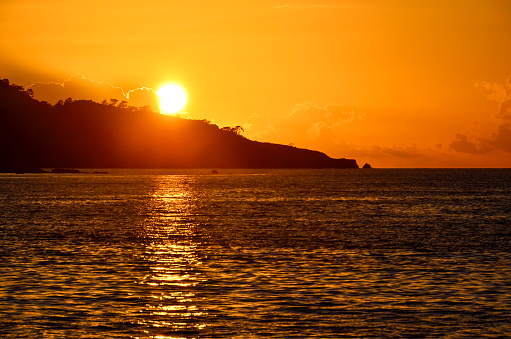 Sunset on the beach.