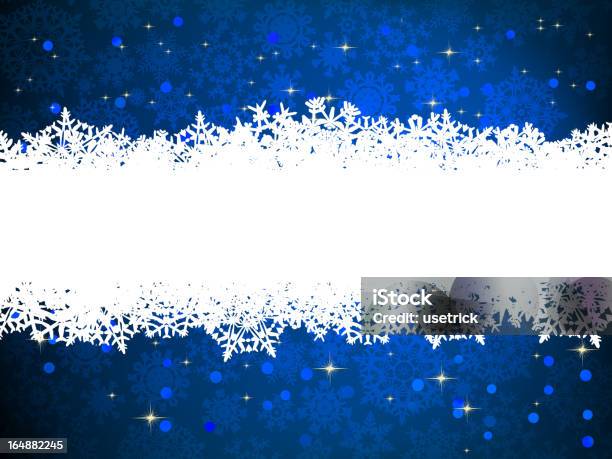 Vetores de Fundo De Natal Com Neve Eps 8 e mais imagens de Azul - Azul, Caindo, Comemoração - Conceito