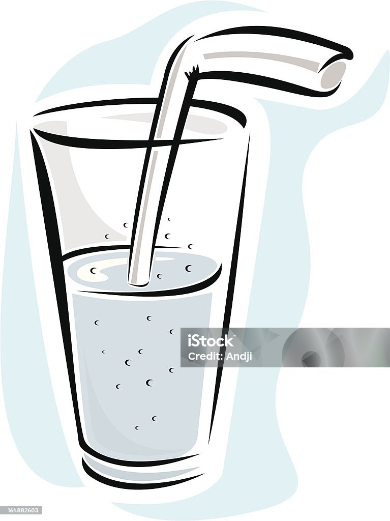 Glass with Soda (Vector) Illustration of a glass with soda drink. Bubble stock vector