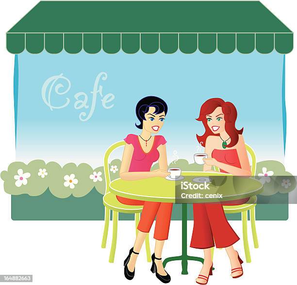 At The Cafe Stock Illustration - Download Image Now - Adult, Adults Only, Cafe