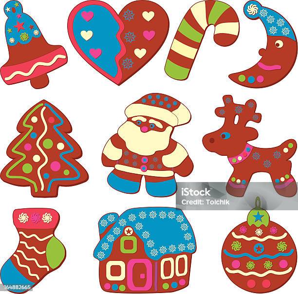 Ilustración de Las Cookies O La Celebración De Navidad Iconos Vectoriales y más Vectores Libres de Derechos de Abstracto