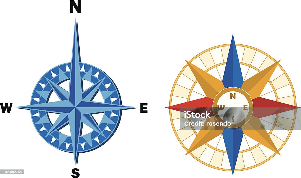 Zwei compass Rose - Lizenzfrei Entdeckung Vektorgrafik