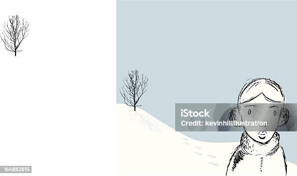 Snow Walk Stock Illustration - Download Image Now - Adult, Album Cover, Beauty