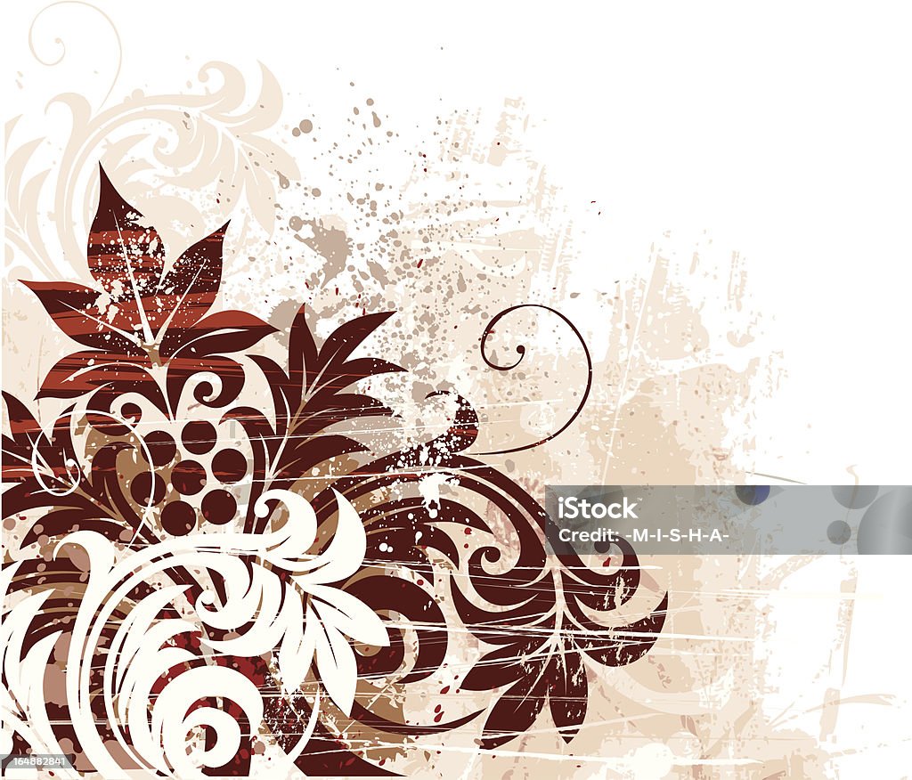 グランジの花の背景 - イラストレーションのロイヤリティフリーベクトルアート