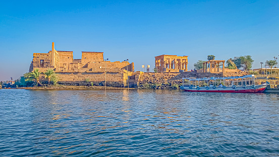 Temple of Isis at Philae Island in Aswan, Egypt.