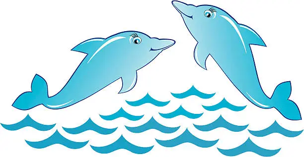 Vector illustration of Dolphin