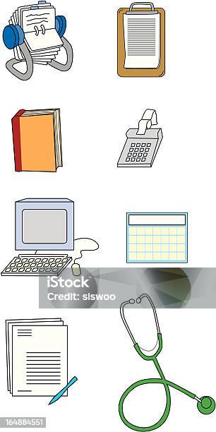 Ilustración de Material De Oficina y más Vectores Libres de Derechos de Archivo rotativo - Archivo rotativo, Diseño de trazado, Asistencia sanitaria y medicina