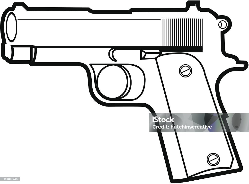 Pistol WEKTOR - Grafika wektorowa royalty-free (45-50 lat)