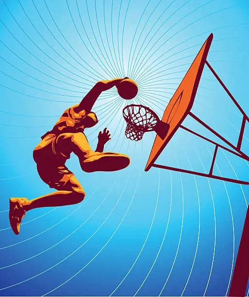 Vector illustration of This man can jump